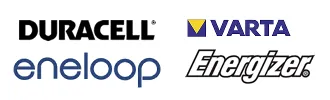 Rechargeable battery brand icons